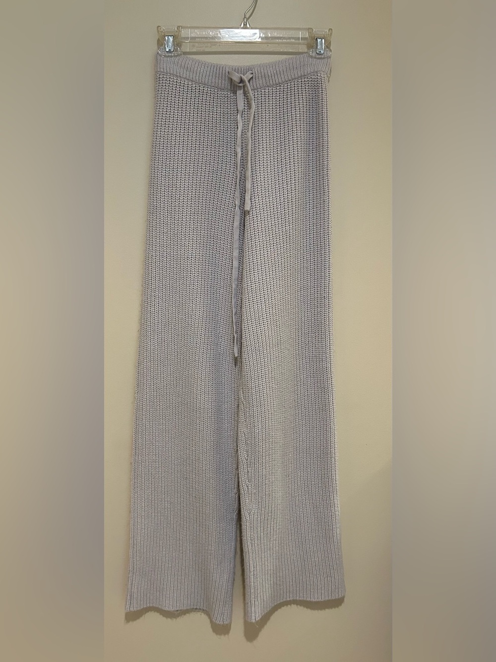SABO Australia Knit Wide-Leg Drawstring Pants Cream Size XS